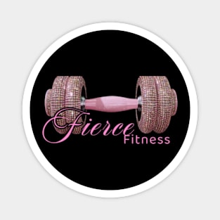 Fierce Fitness Pink Dumbell Magnet